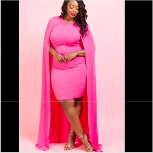 plus size pink bodycon dress
